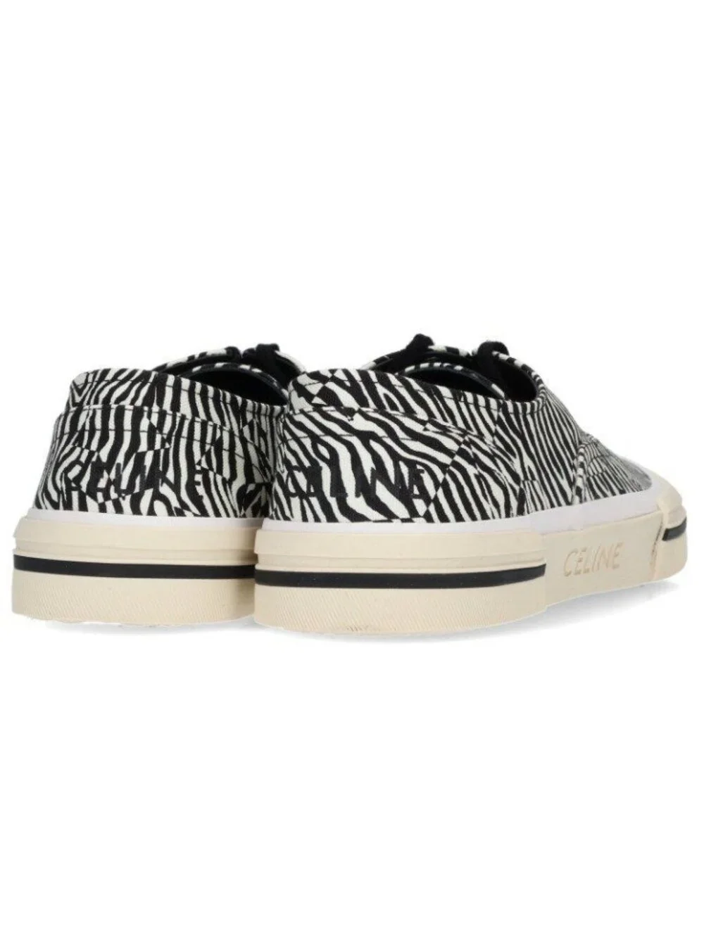 Celine Elliot Zebra All Over Patternlow Cut Sneakers
